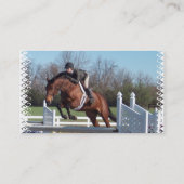 Pferd und Show-springende Visitenkarte (Rückseite)