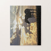 Pferd und Sonne mit Wolken Schönes & Changeling Puzzle (Vertikal)