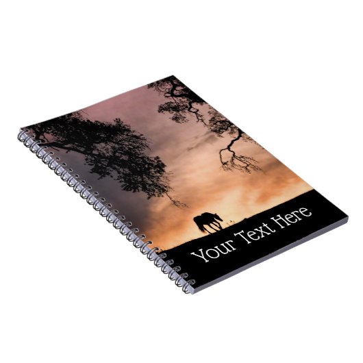 Pferd und Sonnenaufgang individuell anpassbar Notizblock (Rechte Seite)