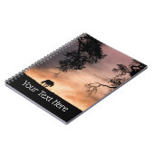 Pferd und Sonnenaufgang individuell anpassbar Notizblock (Linke Seite)