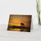Pferd und Sonnenuntergang Tiefes Beileid spirituel Karte (Vorderseite)