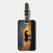 Pferd und Teich Gepäckanhänger (Vorderseite vertikal)