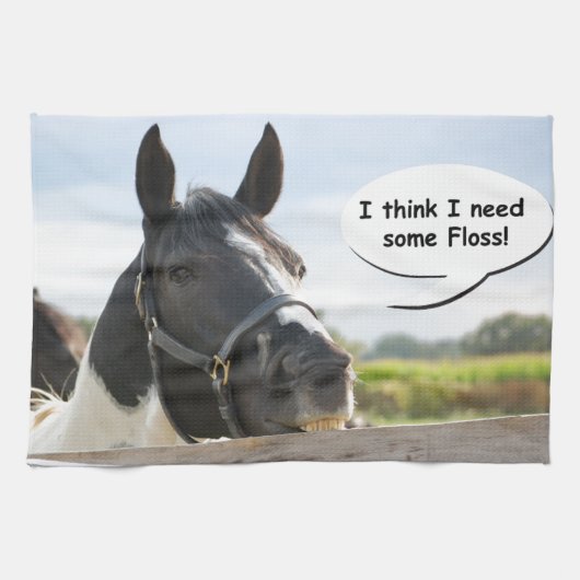 Pferd und Verlust Geschirrtuch (Horizontal)