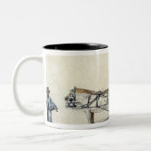 Pferd und Wagen, 1825 Zweifarbige Tasse (Links)