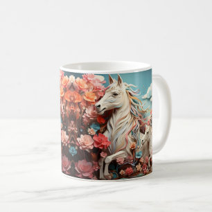 Pferd und Wald, Reitergeschenk, Pferdereiten Kaffeetasse
