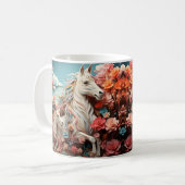Pferd und Wald, Reitergeschenk, Pferdereiten Kaffeetasse (Vorderseite Links)