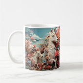 Pferd und Wald, Reitergeschenk, Pferdereiten Kaffeetasse (Links)
