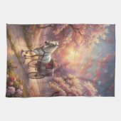 Pferd und Warenkorb Geschirrtuch (Horizontal)