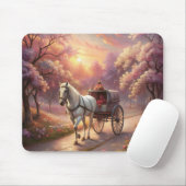 Pferd und Warenkorb Mousepad (Mit Mouse)