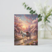 Pferd und Warenkorb Postkarte (Stehend Vorderseite)