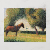 Pferd und Warenkorb von Georges Seurat Flyer (Hinten)