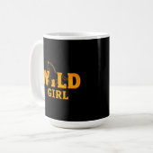 Pferd und "Wild Girl"-Zeichen Kaffeetasse (Vorderseite Links)