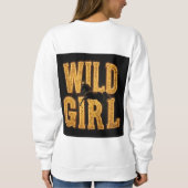 Pferd und "Wild Girl"-Zeichen Sweatshirt (Rückseite)