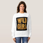 Pferd und "Wild Girl"-Zeichen Sweatshirt (Vorne ganz)