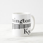 Pferd und Zaun Lexingtons Kentucky Kaffeetasse (VorderseiteRechts)