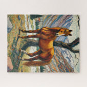 Pferd unter einem Baum 500 Stück Puzzle (Horizontal)