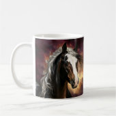 Pferd unter einem fiery Sky Kaffeetasse (Links)