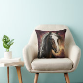 Pferd unter einem fiery Sky Kissen (Stuhl )