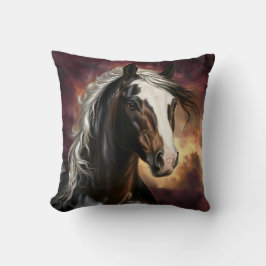 Pferd unter einem fiery Sky Kissen