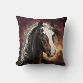 Pferd unter einem fiery Sky Kissen