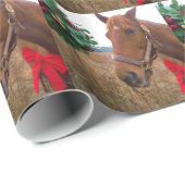 Pferd unter Mistletoe küssen Geschenkpapier (Rolleneckpunkt)