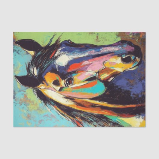 Pferd Vibes6 Seidenpapier (Vorderseite)