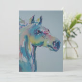 Pferd vieler Farben Dankeskarte (Stehend Vorderseite)