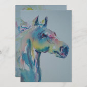 Pferd vieler Farben Dankeskarte (Vorne/Hinten)