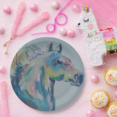 Pferd vieler Farben Pappteller (Party)