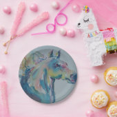 Pferd vieler Farben Pappteller (Party)