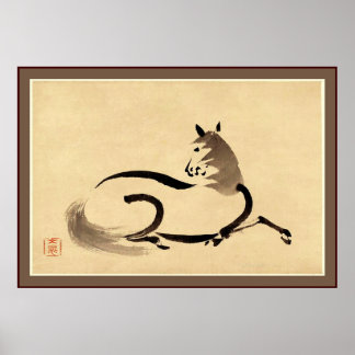 Pferd ~ Vintag Japanisch Poster