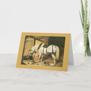 Pferd Vintage-Grußkarte Karte