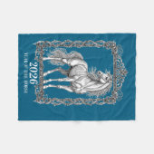 Pferd Vintage-Holzschnitt-Stilillustration Fleecedecke (Vorderseite (Horizontal))