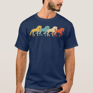 Pferd Vintage Retro Hase Stute Pony Liebhaber 60er T-Shirt
