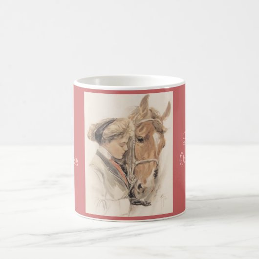 Pferd Vintage Tasse (Mittel)