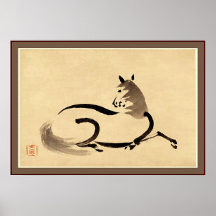 Pferd~ Vintager Japaner Poster