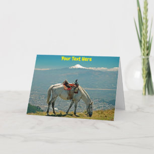 Pferd & Vulkan, Quito, Ecuador Karte