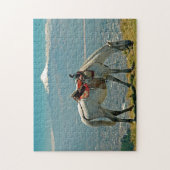 Pferd & Vulkan, Quito, Ecuador Puzzle (Vertikal)