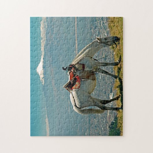 Pferd & Vulkan, Quito, Ecuador Puzzle (Vertikal)