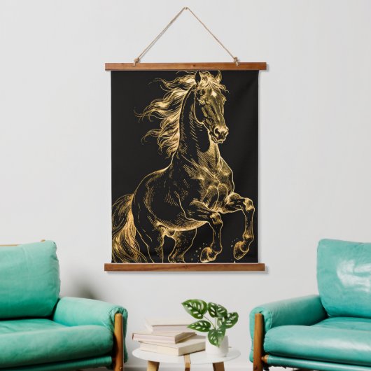 Pferd Wandbehang Teppich Tiere Pferde (Wohnzimmer)