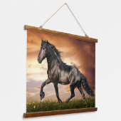 Pferd Wandteppich Mit Holzrahmen (Gewinkelt)