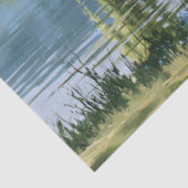Pferd Weidenbaum Teich Landschaft Seidenpapier (Ausschnitt)