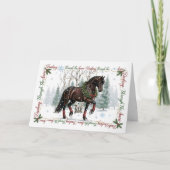 Pferd Weihnachten Karte (Vorderseite)