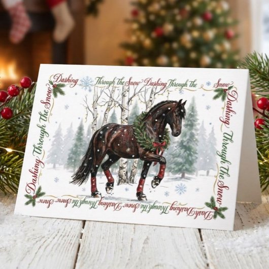 Pferd Weihnachten Karte