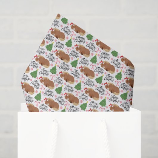Pferd Weihnachten Seidenpapier (Geschenk Tasche)