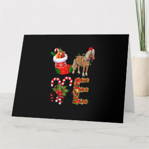 Pferd Weihnachtsbeleuchtung LED Lustige Weihnachts Karte
