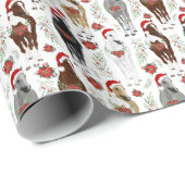 Pferd Weihnachtsgeschenkpapier Geschenkpapier (Rolleneckpunkt)