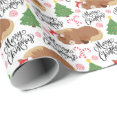 Pferd Weihnachtsgeschenkpapier Geschenkpapier (Rolleneckpunkt)