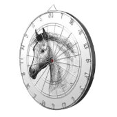 Pferd: Weiß Dartscheibe (Vorderseite rechts)