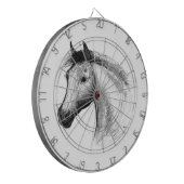 Pferd: Weiß Dartscheibe (Vorderseite Links)